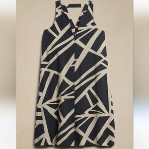 Banana Republic Trapeze Mini Dress Black/Cream Size Small